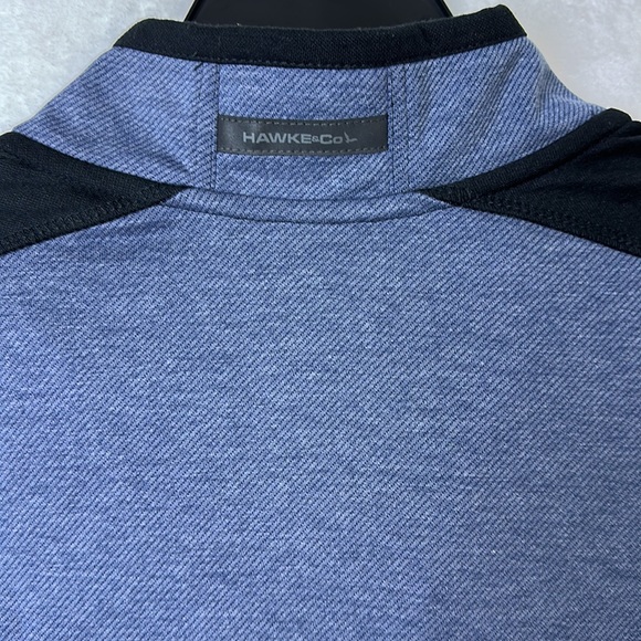 Hawke Co Men's Blue Black Pullover Sweater 1/2 Zip Large - Picture 13 of 13